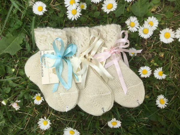 Fiocco - 100% undyed organic alpaca (babies socks)