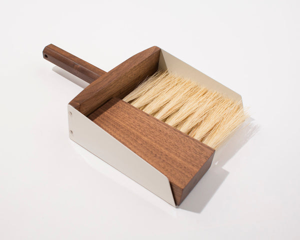 White + Walnut Dust Pan Block Set