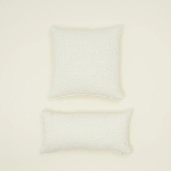 Wool Textured Lumbar Pillow 12"x22" - Ivory