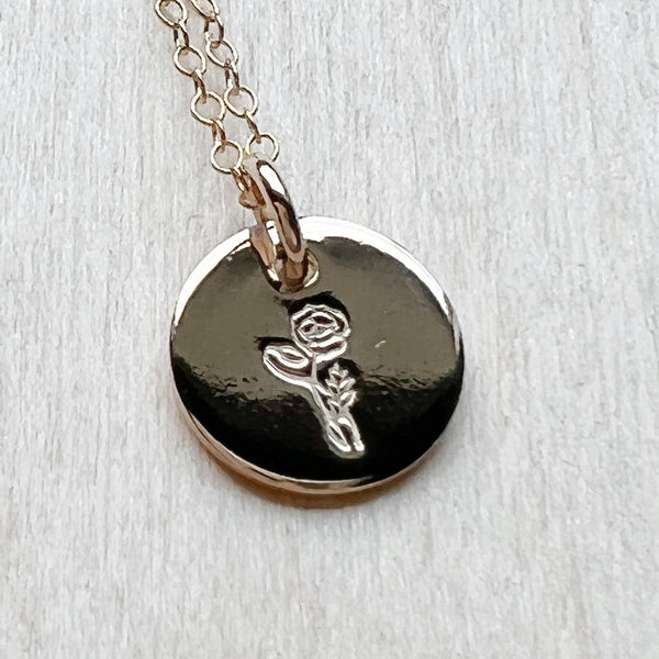 Poppy | August Birth Month Flower Necklace