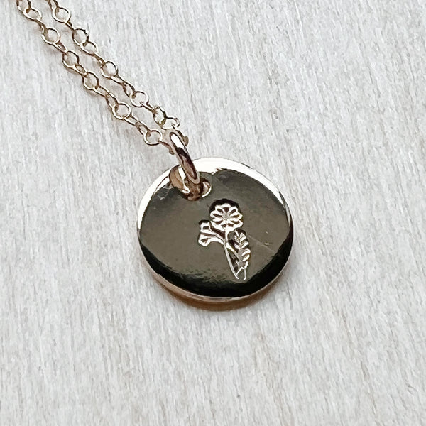 Cosmos | October Birth Month Flower Necklace