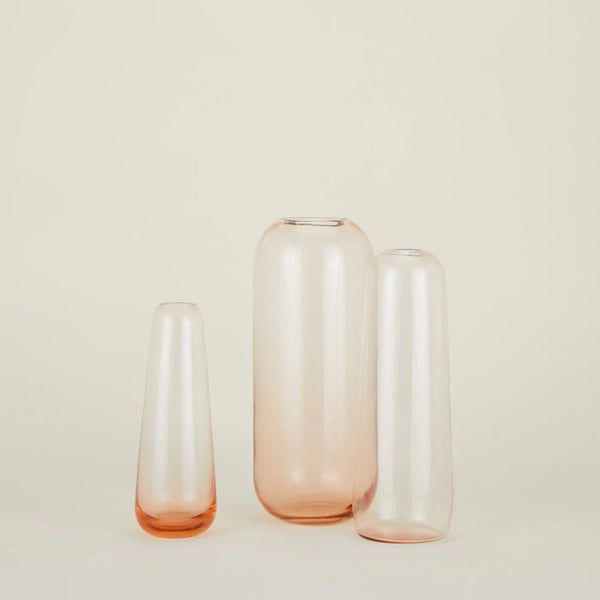 Large Blush Glass Pill Vase