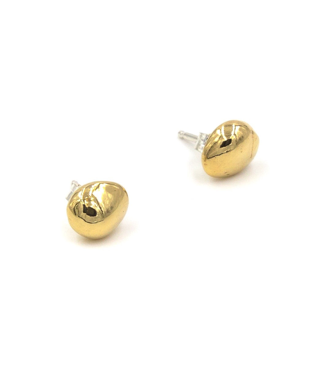 cast pebble stud earrings