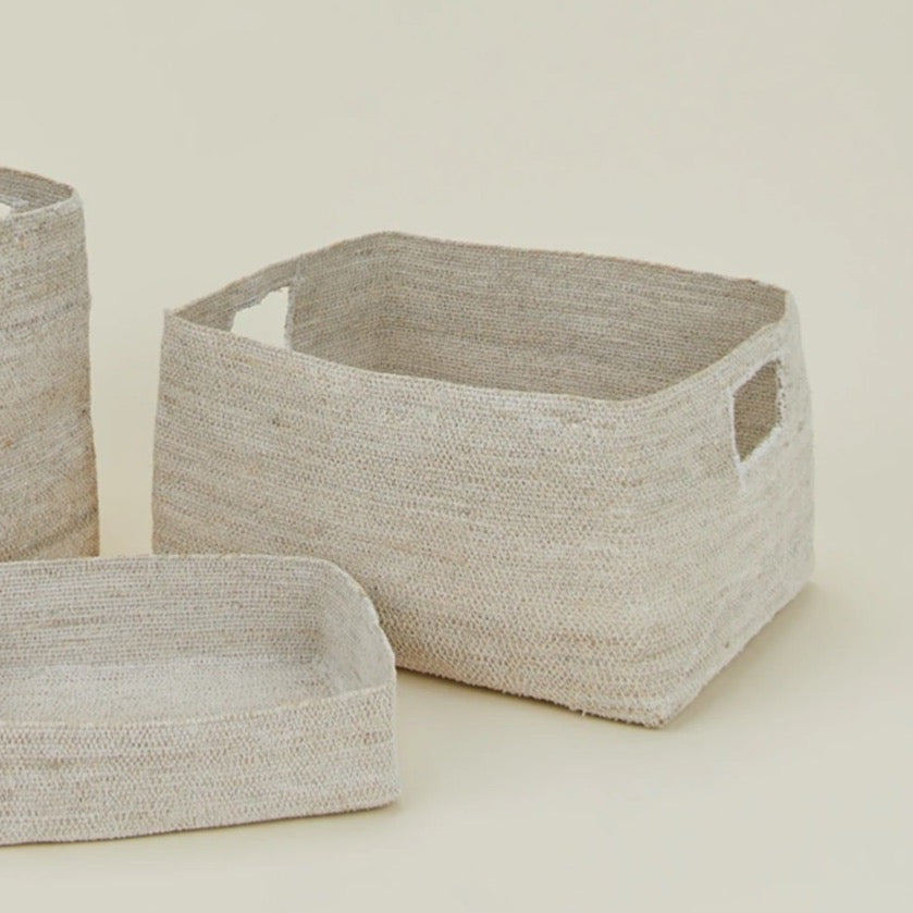 Large natural seagrass woven storage basket.