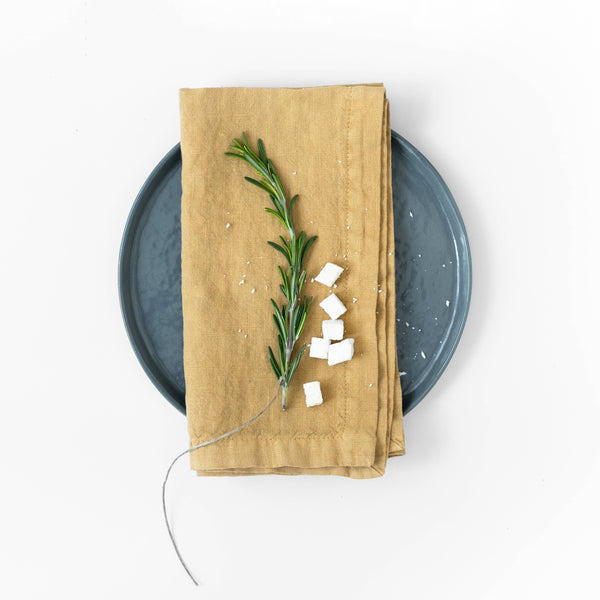 Honey Linen Napkins Set of 2