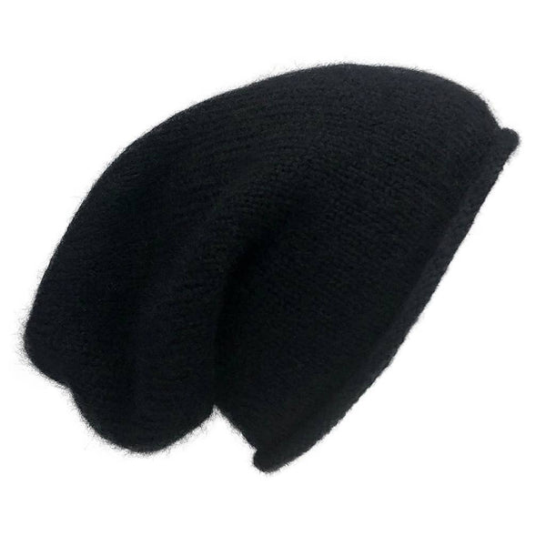 Knit Alpaca Beanie - Black