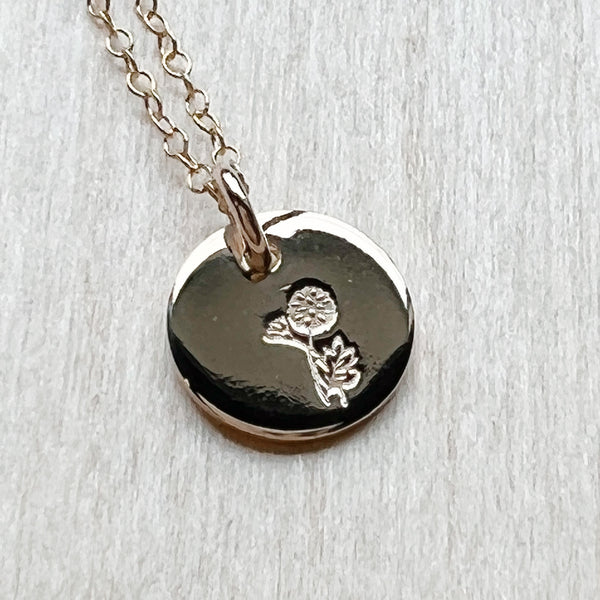 Chrysanthemum | November Birth Month Flower Necklace