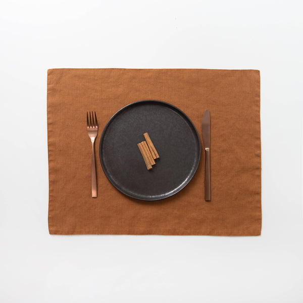 Hazelnut Linen Placemat