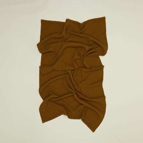 Cotton Waffle Bath Towel | Bronze