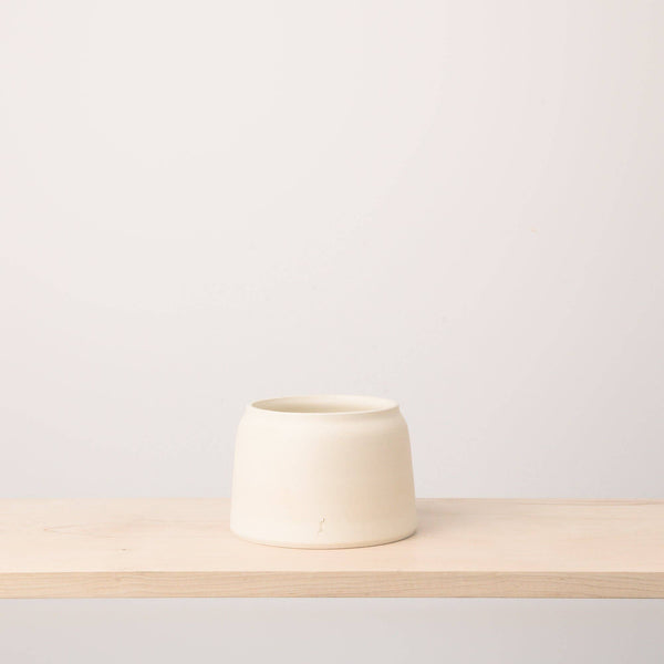 Ceramic Planter/Canister - Natural White