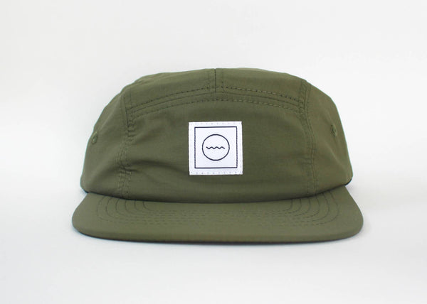 Waterproof Five-Panel Hat in Moss - size 2 (3-5 years)