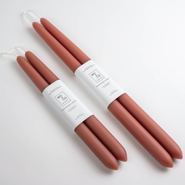 100% Beeswax Dipped Candles | Terra Cotta
