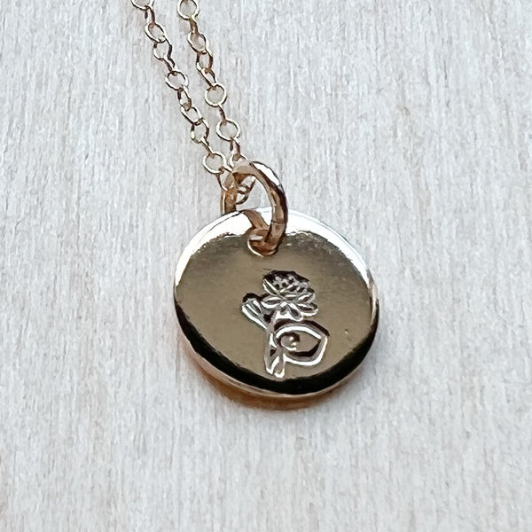 Waterlily | July Birth Month Flower Necklace