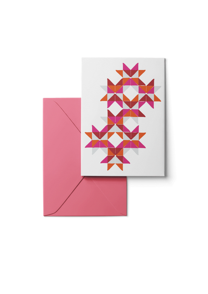 Polaris, Magenta - Snowflake Motif