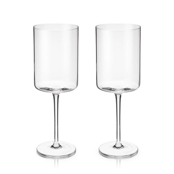 Square Silhouette Red Wine Glasses