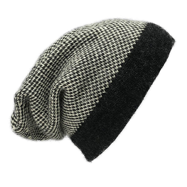 Interwoven Alpaca Beanie - Midnight