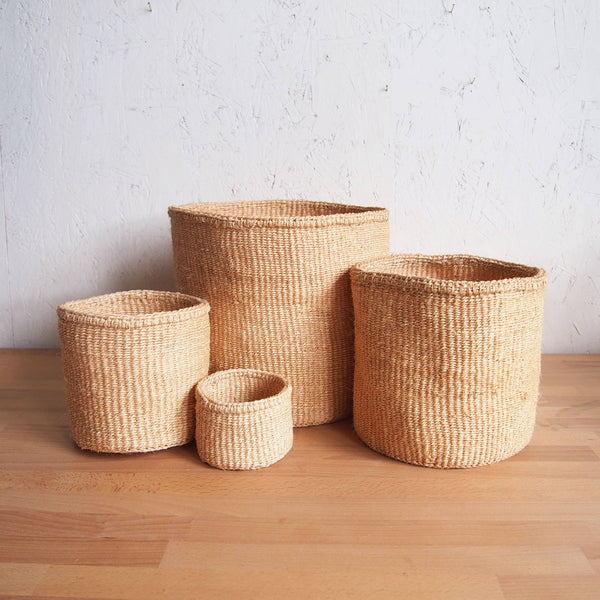 Natural Hand Woven Storage Basket - Extra Small Oat