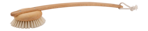 Natural Bristle Body Brush with wooden handle