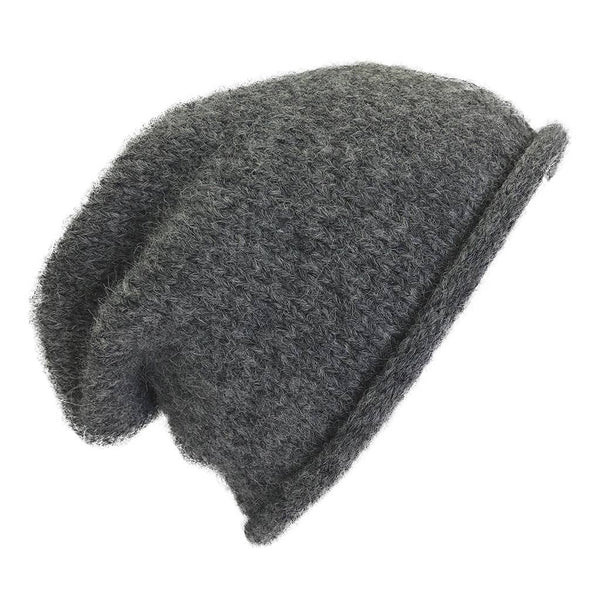 Knit Alpaca Beanie - Charcoal