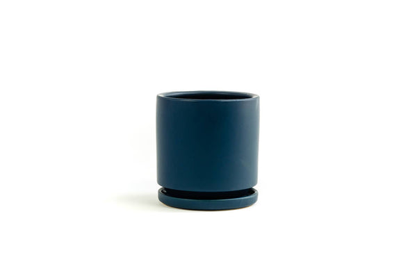 6.5" Gemstone Cylinder Pots with Water Saucers
