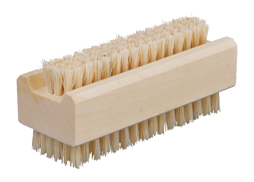 Wood and Natural Bristle Nail Brush