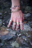 Coastal Ring | Gold Plated with White Sapphire