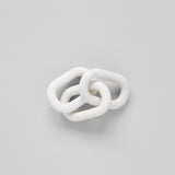White Marble Chain | Small Three Link
