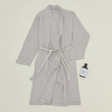 Waffle Cotton Bath Robe | Light Grey | Small