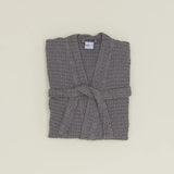 Waffle Cotton Bath Robe | Dark Grey | Small