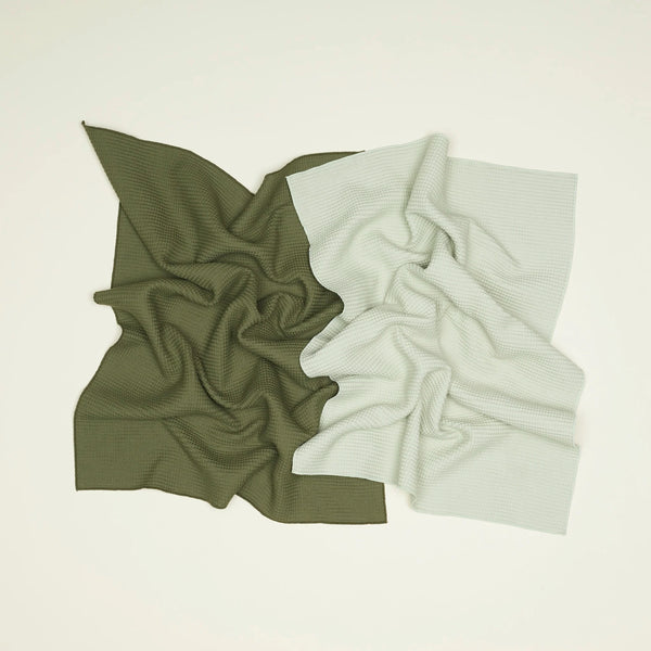 Essential Waffle Dish Towel | Set of 2 | Olive/Sage