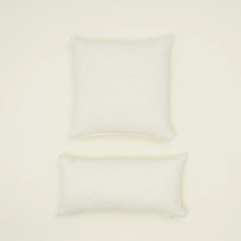Wool Textured Lumbar Pillow 12"x22" - Ivory