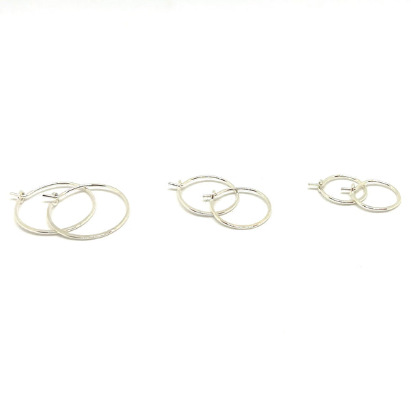 Simple Hoop Earrings | Sterling Silver