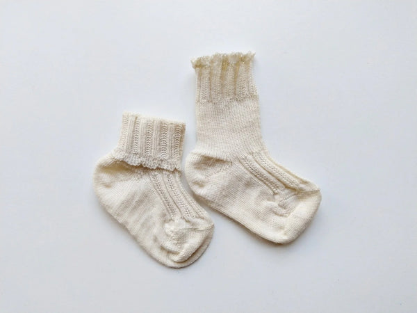Luca - 100% undyed organic wool (babies socks)