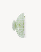 Mint Green checkered  hair claw on a white background