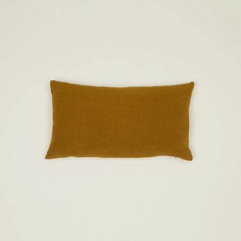 Simple Linen Lumbar Pillow 12"x22" - Bronze