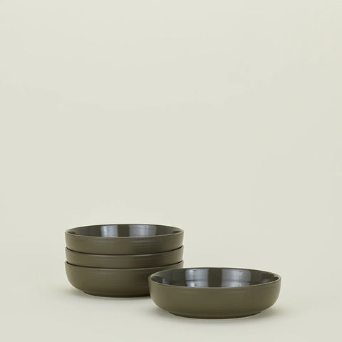 Essential Low Bowl Set of 4 - Olive