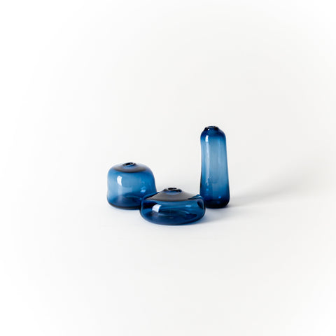 Handblown Glass Bud Vase - Midnight