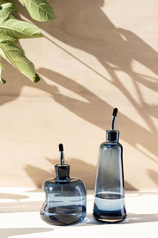 Handblown Gem Oil Cruet - Midnight