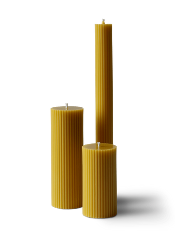 Medium Cylinder Candle - 100% pure beeswax