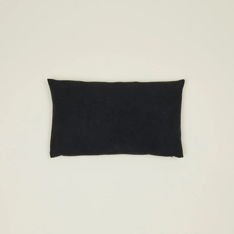 Simple Linen Lumbar Pillow 12"x22" - Black