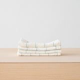 Linen Napkin - White with Arctic Blue Window Pane