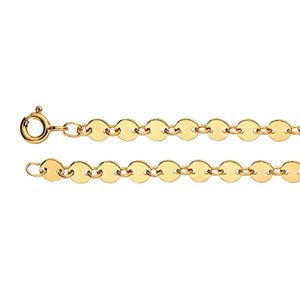 14K Gold-Filled Circle Link Chain 18 inch