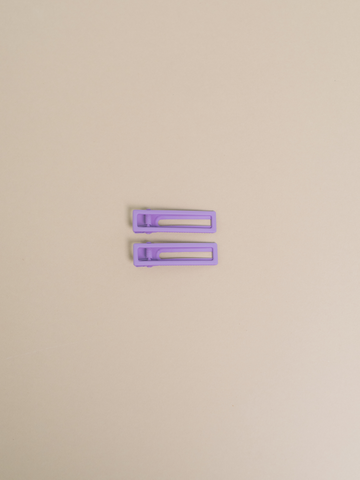 Metal Hair Clips Set of 2 | Lilac