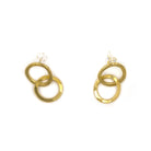 link earring on sterling silver post  medium sized