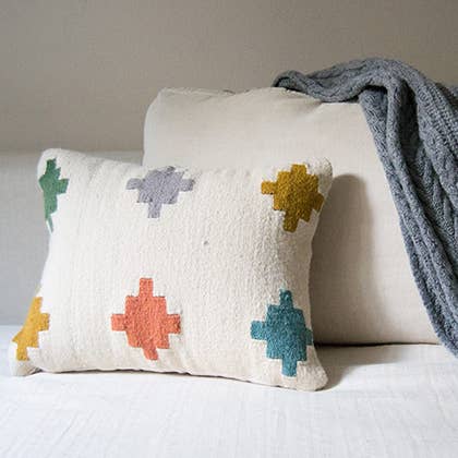 Pastel Tiles throw pillow cover