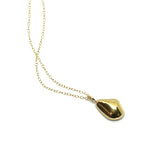 Small Drop Pebble Necklace | Gold