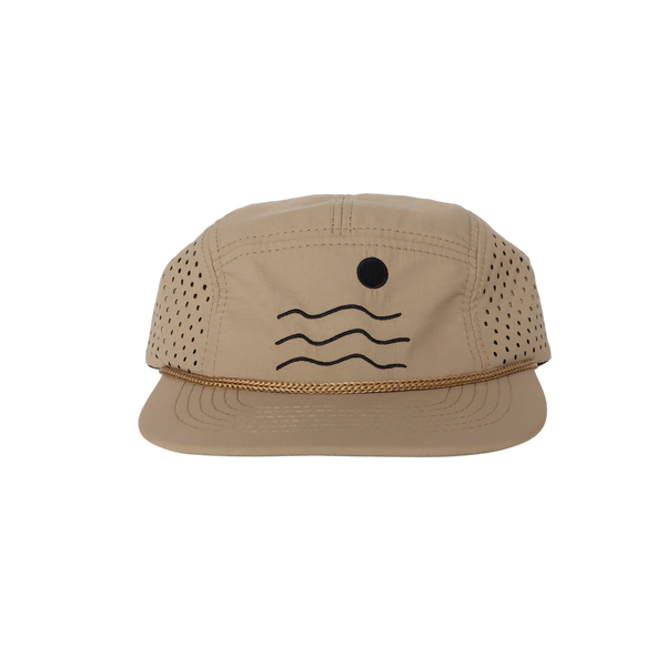 Nylon Five-Panel Hat in Tan - Size 1 (9-36mo)