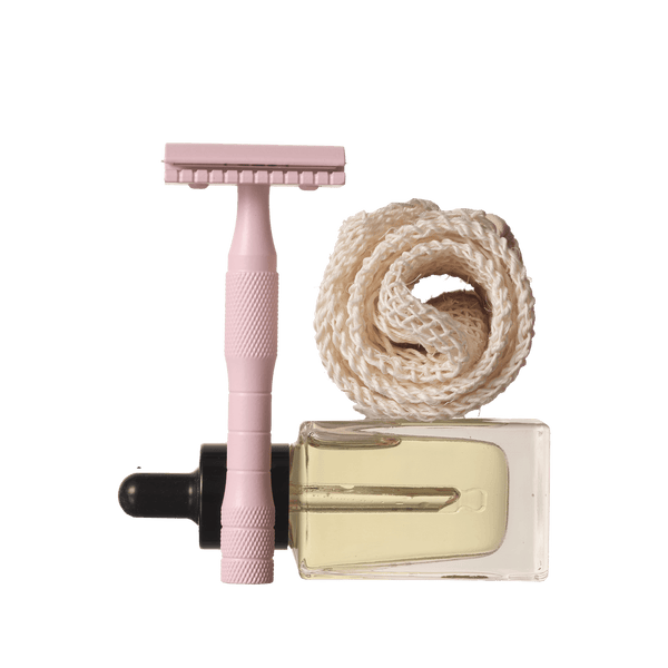 brass safety razor kit - ROSE