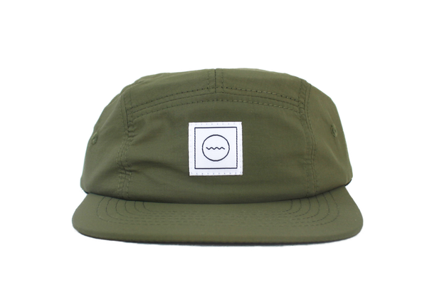 Waterproof Five-Panel Hat in Moss - Size Adult