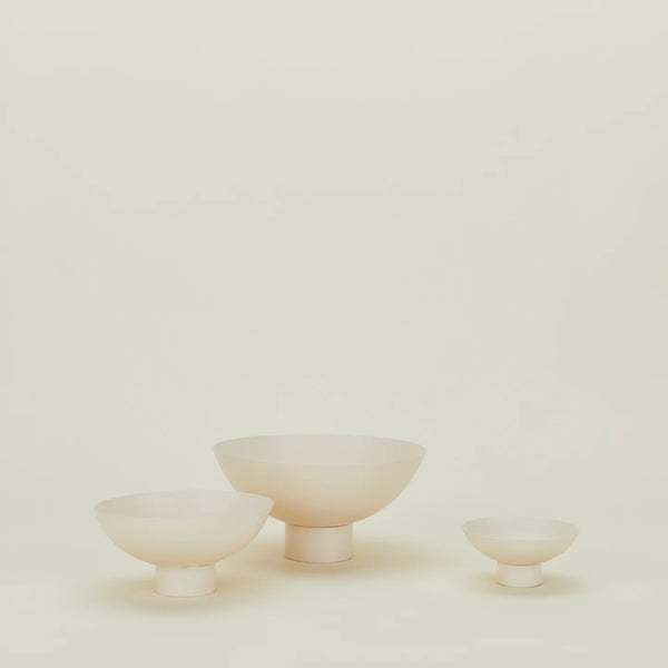 Metal Footed Bowl | Ivory | Medium